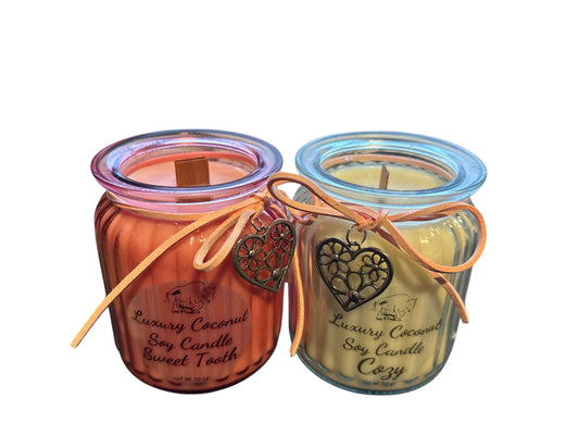 10oz Candle with Heart Charm